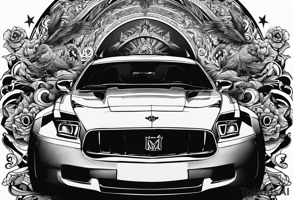 create the saying from the past we rise to our future with Moore overtop tattoo idea