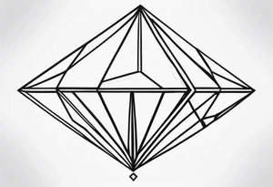 Technical design diamond tattoo idea