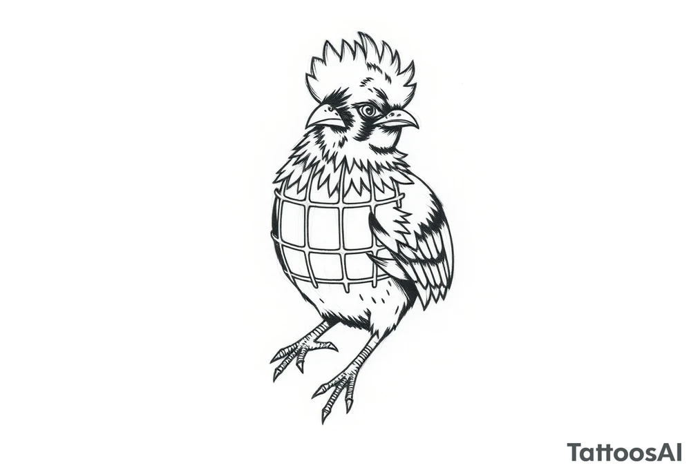 Caged cuck tattoo idea