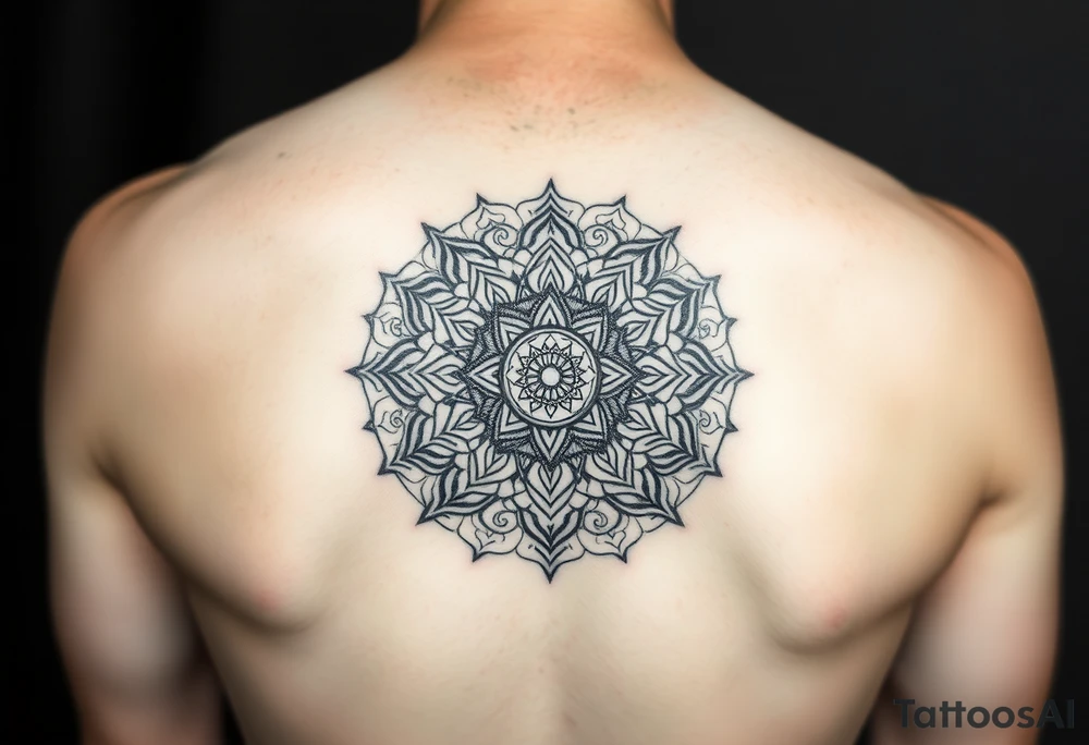"Ozon logo morphing into a Tibetan mandala. Inside the mandala: hidden text 'Ты не клиент — ты продукт' in Old Church Slavonic font.  

Style: Gritty realism, like a badly done underground tattoo. Black ink, no shading." tattoo idea