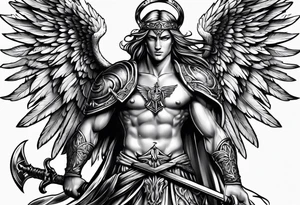 Angel warrior tattoo idea