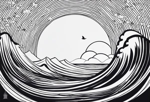 "come what may" in waves tattoo idea