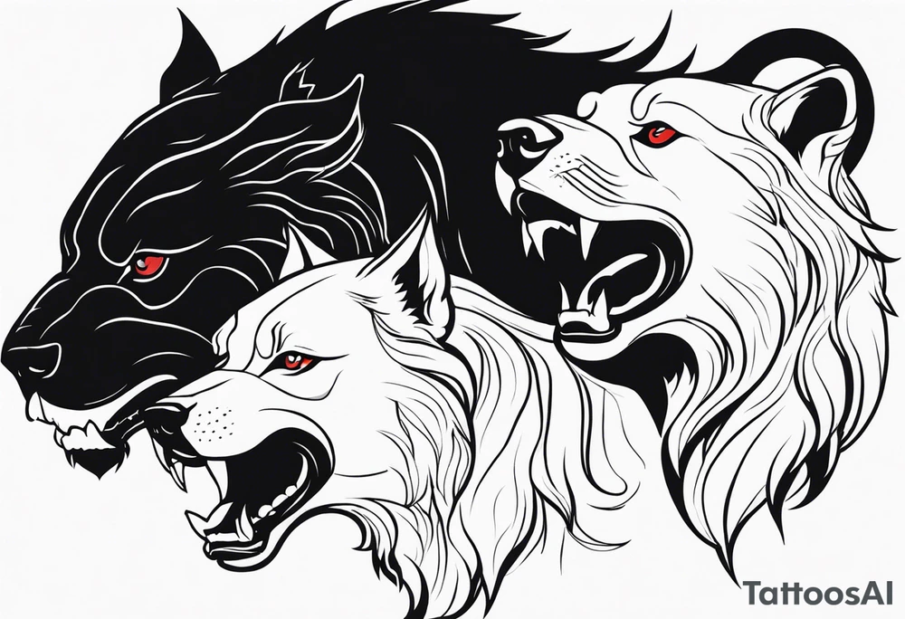 I already have a cerberus back piece, i would like some visual art that pairs with a eurotrash/ nature based style tattoo idea