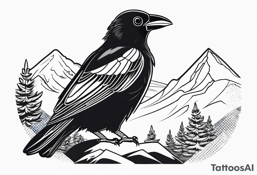 alpine chough tattoo idea