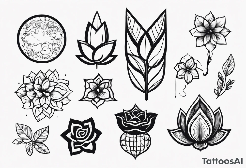 Нежные пионы с центральной звездой илиниями tattoo idea Нежные пионы с центральной звездой илиниями tattoo idea