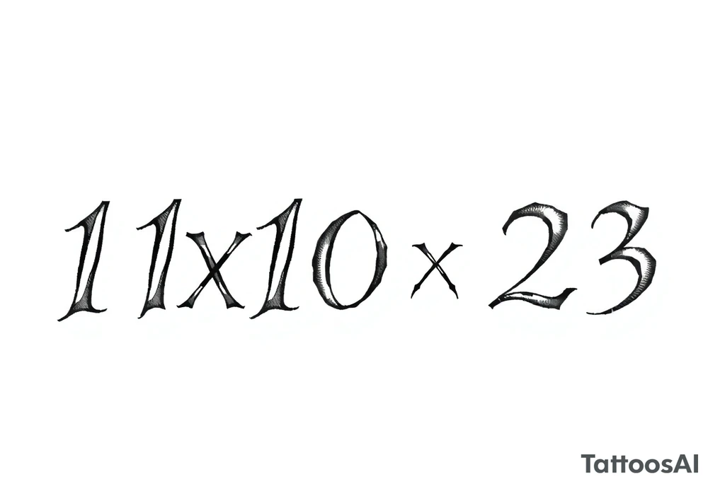 1x10^23 tattoo idea