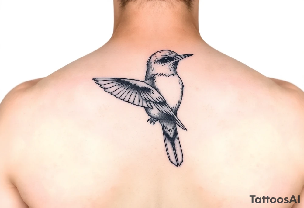 Black and white bluebird tattoo tattoo idea