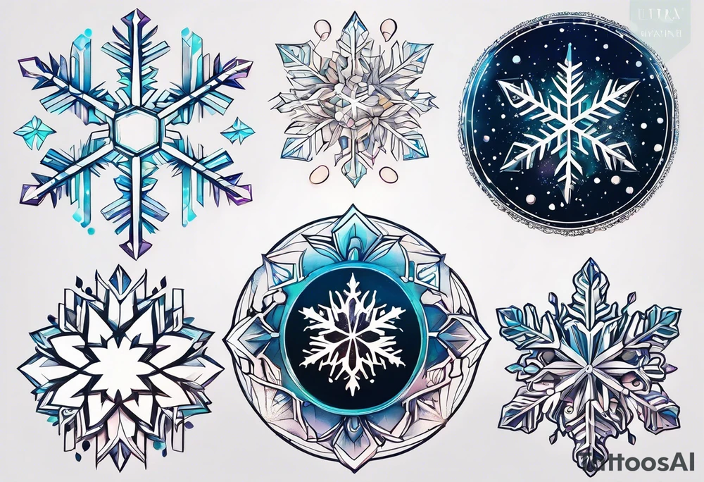 Constellation, animal, snowflake tattoo idea