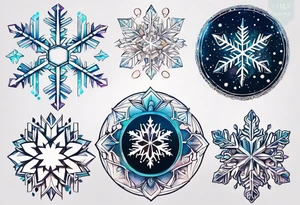 Constellation, animal, snowflake tattoo idea