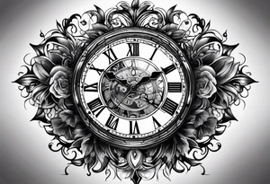 Dark clock tattoo idea