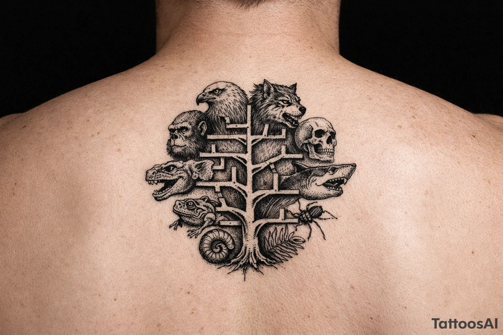 species phylogeny as a tree tattoo idea