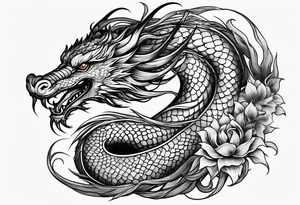 eastern dragon tatoo for woman tattoo idea