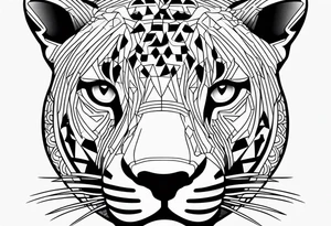 a jaguar like outline and AAA tattoo idea
