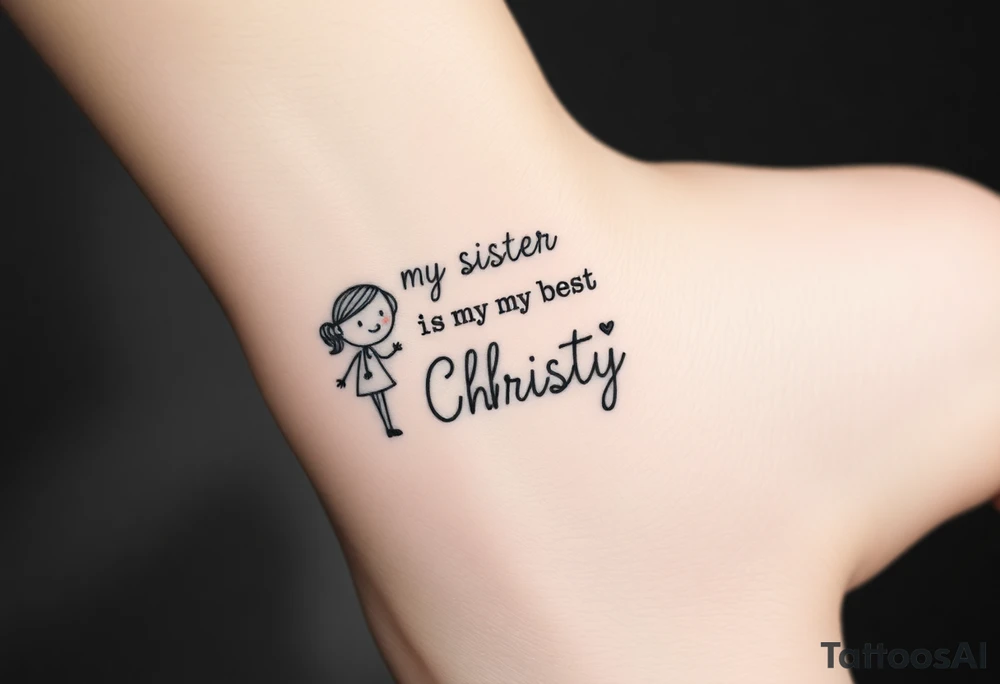 my sister is my best friend "Christy" tattoo idea