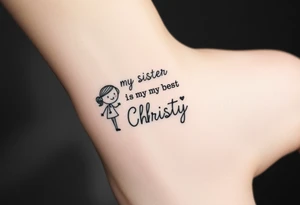 my sister is my best friend "Christy" tattoo idea