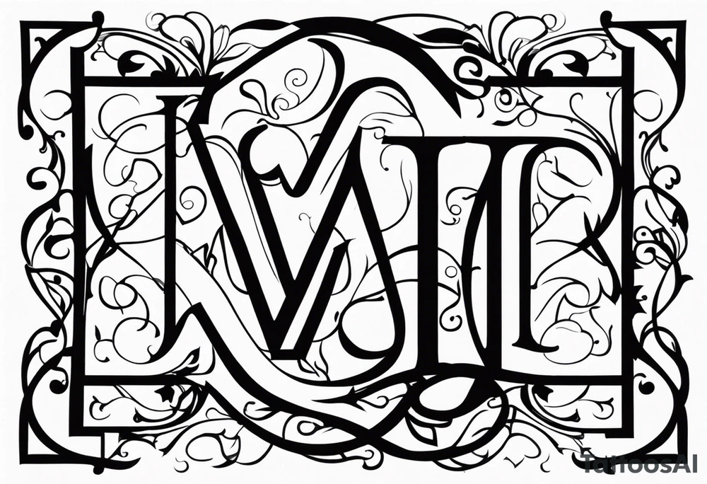 manning in monogram tattoo idea