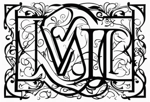 manning in monogram tattoo idea