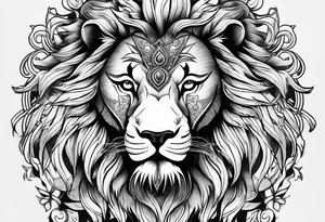 lion mongolian tattoo idea