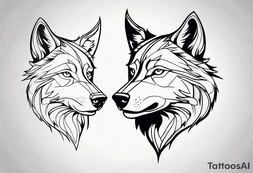Wolf head tattoo idea