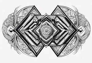 Abstract logo with leash tattoo idea