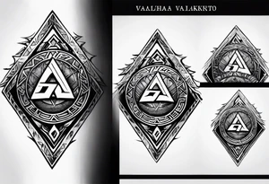 Valhalla valknut shield tattoo idea