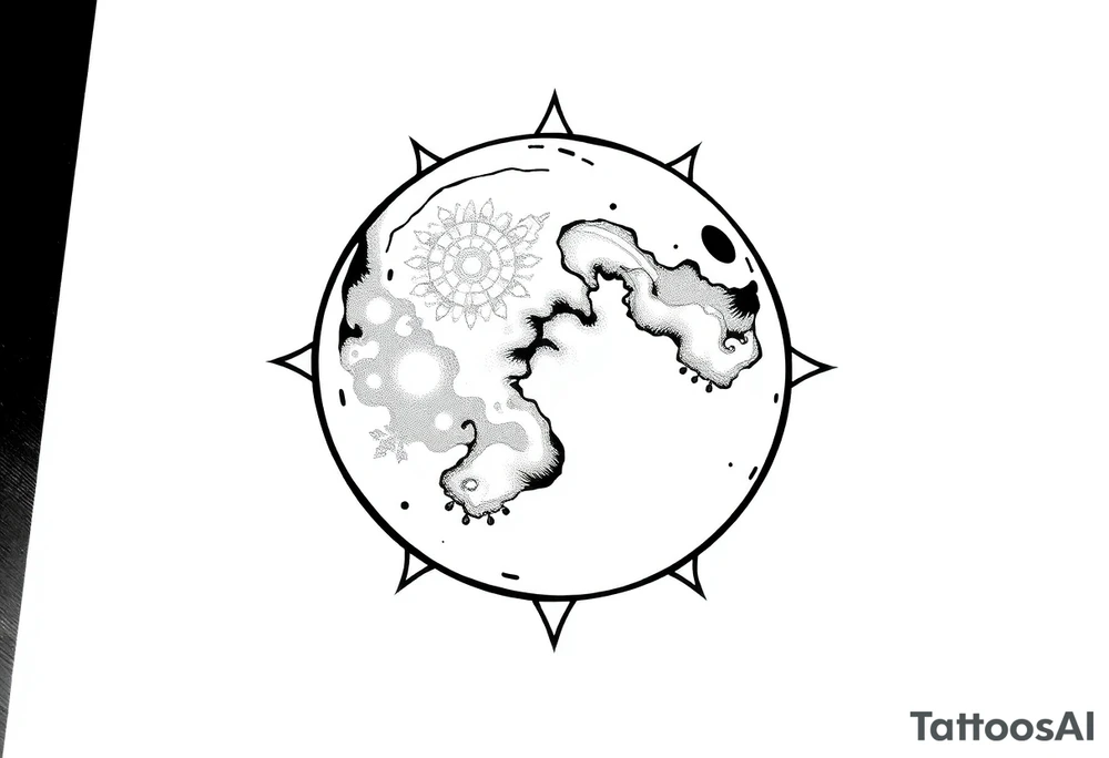 sacred moon tattoo idea