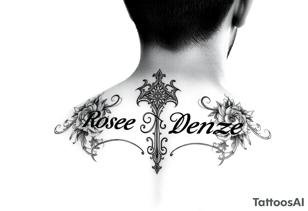 Combine the names rosela dashi and thellenze for a tattoo tattoo idea