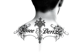 Combine the names rosela dashi and thellenze for a tattoo tattoo idea