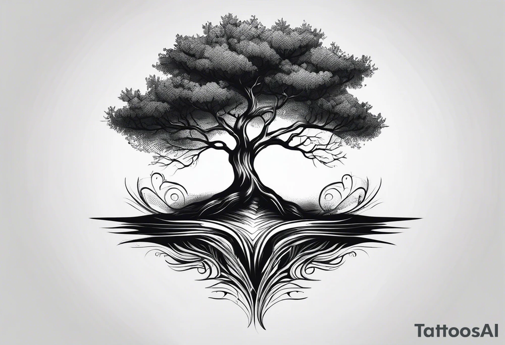 Simple tree tattoo idea