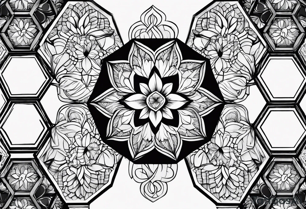 Hexagons tattoo idea