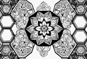 Hexagons tattoo idea