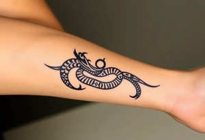 Mythical serpent tattoo idea