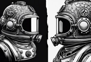 mark v diving helmet tattoo idea