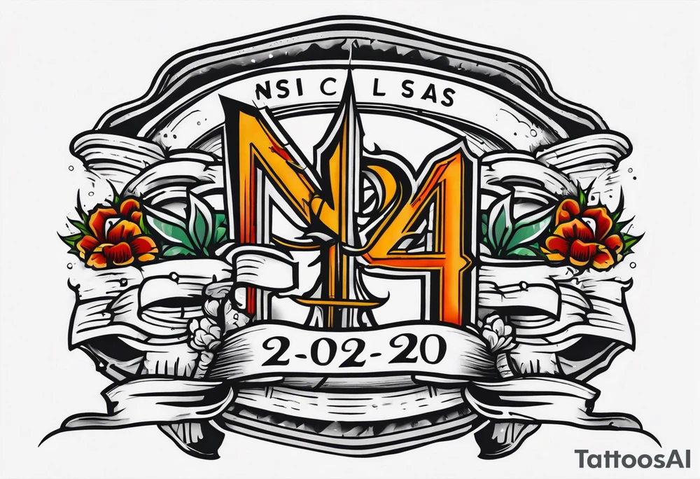banner that says "NSI CLASS 24020" tattoo idea