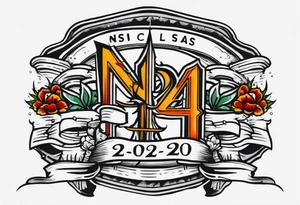banner that says "NSI CLASS 24020" tattoo idea