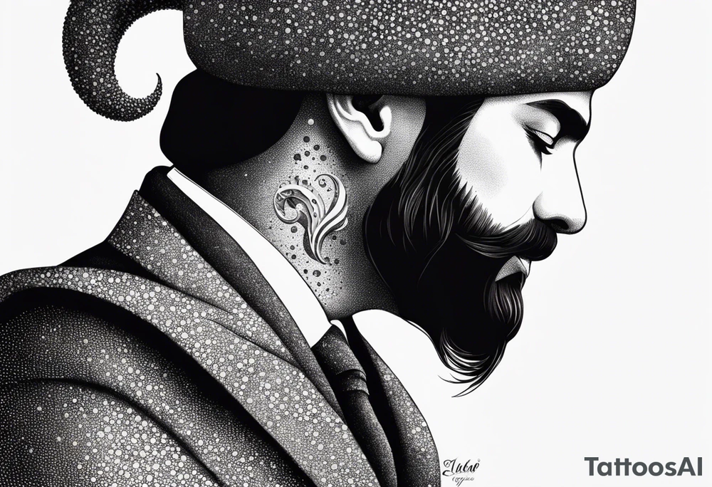 capricorn with beard tattoo idea