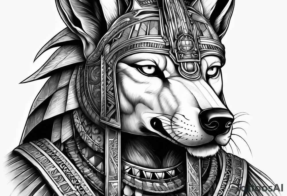 Batalla Anubis and ra tattoo idea