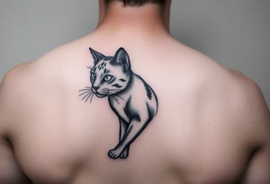black cat tattoo idea