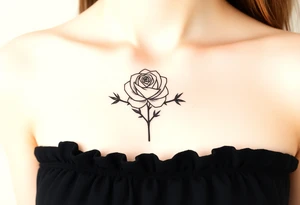 Rose and thorns tattoo idea