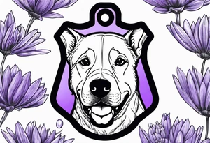 Dog tag lavender tattoo idea