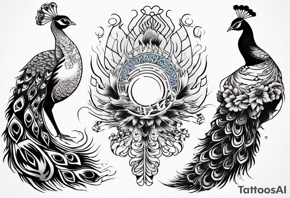 peacock tattoo idea