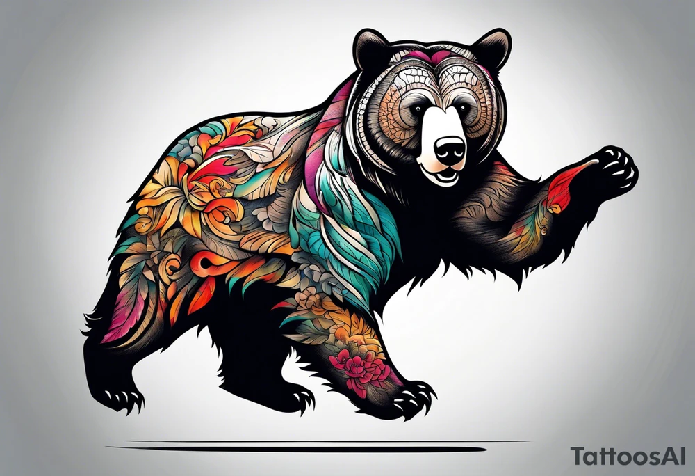 Dancing bear tattoo idea