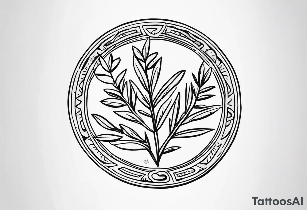 Greek, traditional, olive tattoo idea