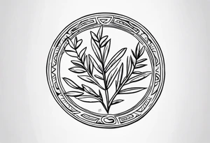 Greek, traditional, olive tattoo idea