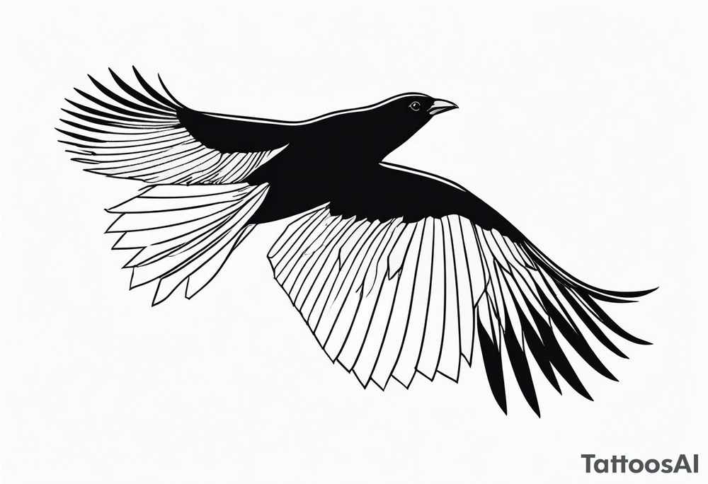 alpine chough in flight tattoo idea
