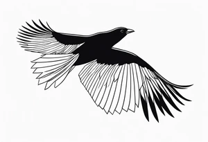 alpine chough in flight tattoo idea