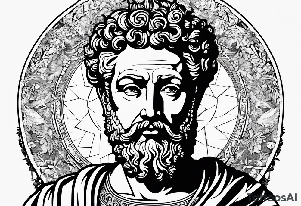 Marcus aurelius bust tattoo idea