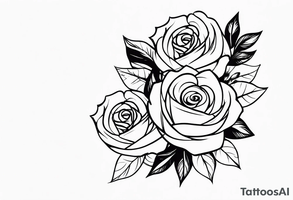Arm sleeve roses tattoo idea