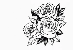 Arm sleeve roses tattoo idea