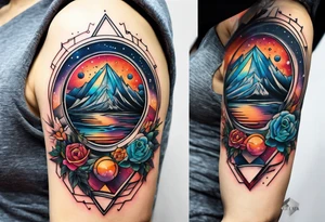 time and space tattoo idea